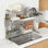 Over Sink Dish Drying Rack 2.5-Tier Stainless Steel Adjustable Length Kitchen Drainer With Pots Pans Rack Counter Organizer