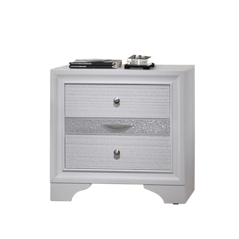 Newnan 26'' W Particle Board / Chipboard Nightstand, White