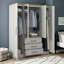 Cleverton 4 Door 3 Drawer Wardrobe with Mirror-1527441761-1527441765