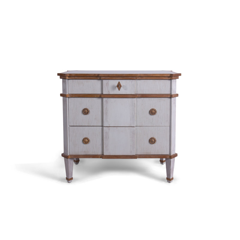 Hendric 3 - Drawer Solid Wood Nightstand