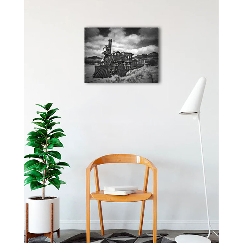 «Train Peinture» par Michael Petrizzo, reproduction d'art sur toile tendue, H 18 po x l 24 po x P 1,5 po