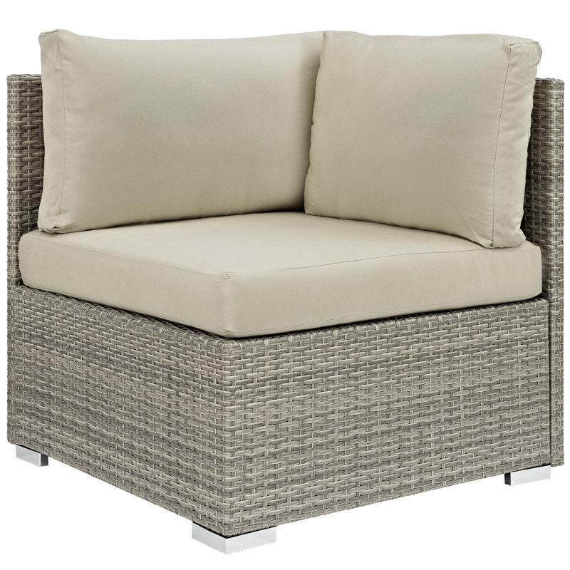 Repose-pieds d'extérieur en tissu Repose Sunbrella, Beige