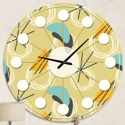 Horloge murale rétro Mid-Century