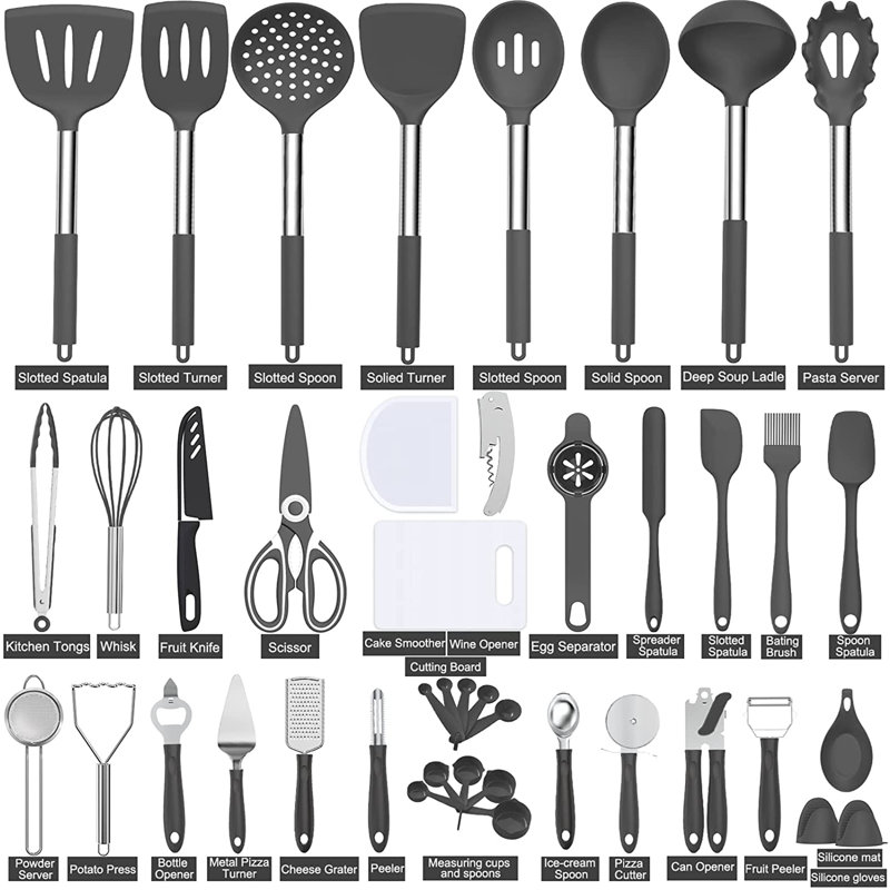 Ruya Company 43 Utensil Set, Gray