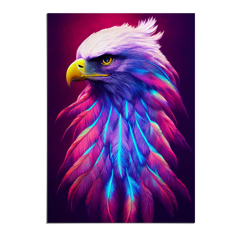 Charismatic Eagle Bird - Wall Art, 29.7cm H x 21cm W, Paper, No Matte