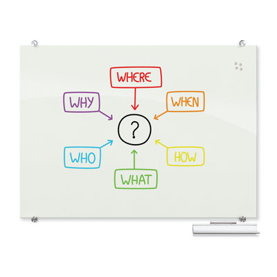 Visionary Magnetic Wall Mounted Glass Dry Erase Board -  MooreCo, 83843