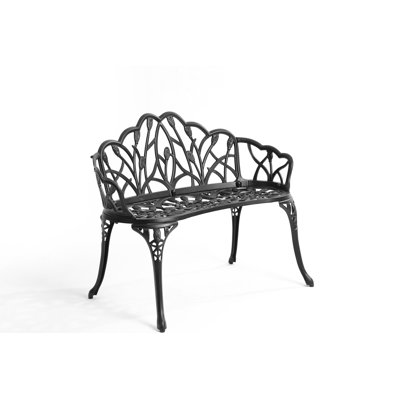 Banc d'extérieur durable en fonte d'aluminium au design élégant, parfait pour les sièges de jardin et de patio.