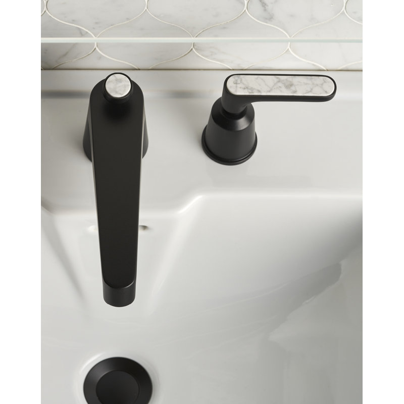 3-Hole Basin Set with Pop-up Waste, Matt Black