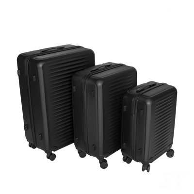 2025  black suitcase with 360° Spinner Wheels, Luggage