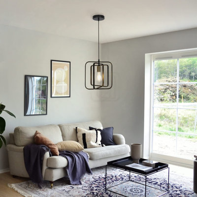 1 - Light Matte Black Cylinder Pendant