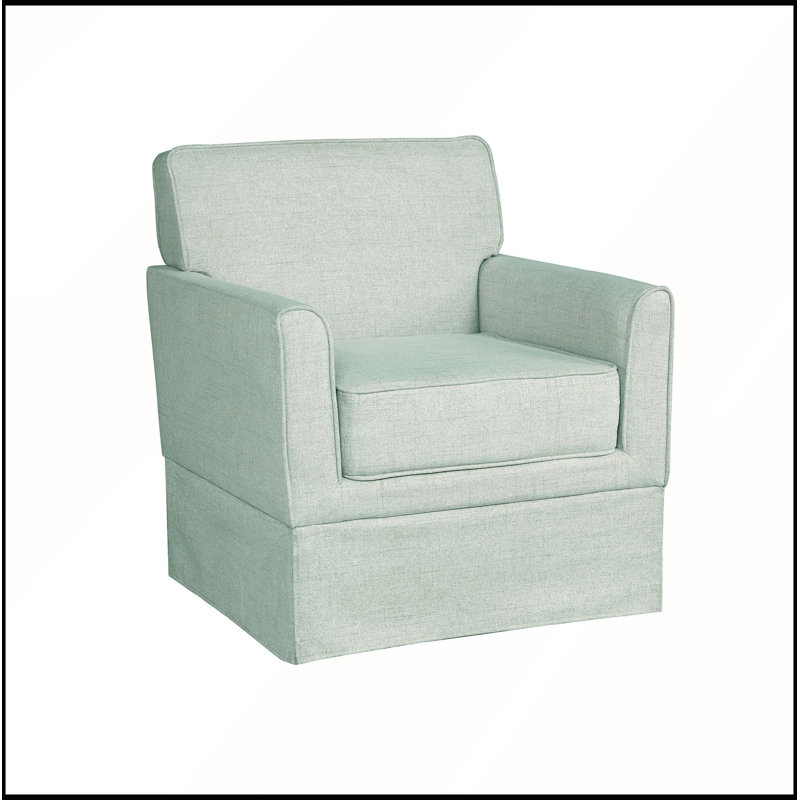 Fauteuil d'appoint Timeless inspiré d'une housse avec accoudoirs classiques et base à jupe pour tout espace de vie
