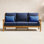 Brunswick 76" Teak Patio Sofa
