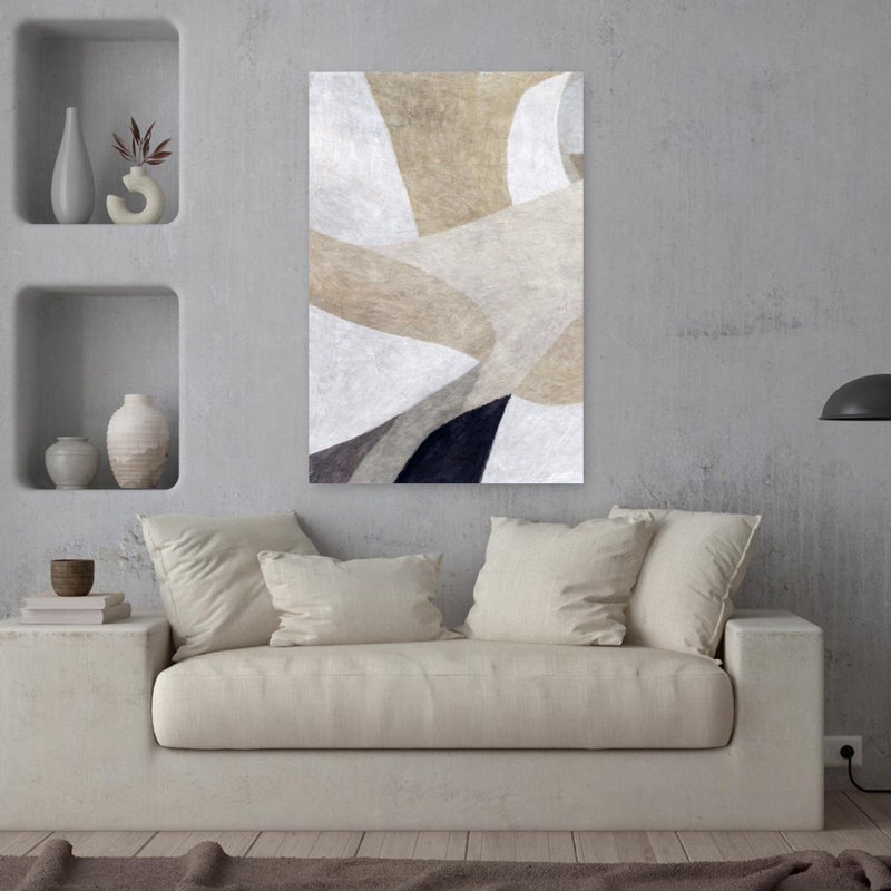 Art contemporain abstrait géométrique contemporain, H 36 po x l 24 po