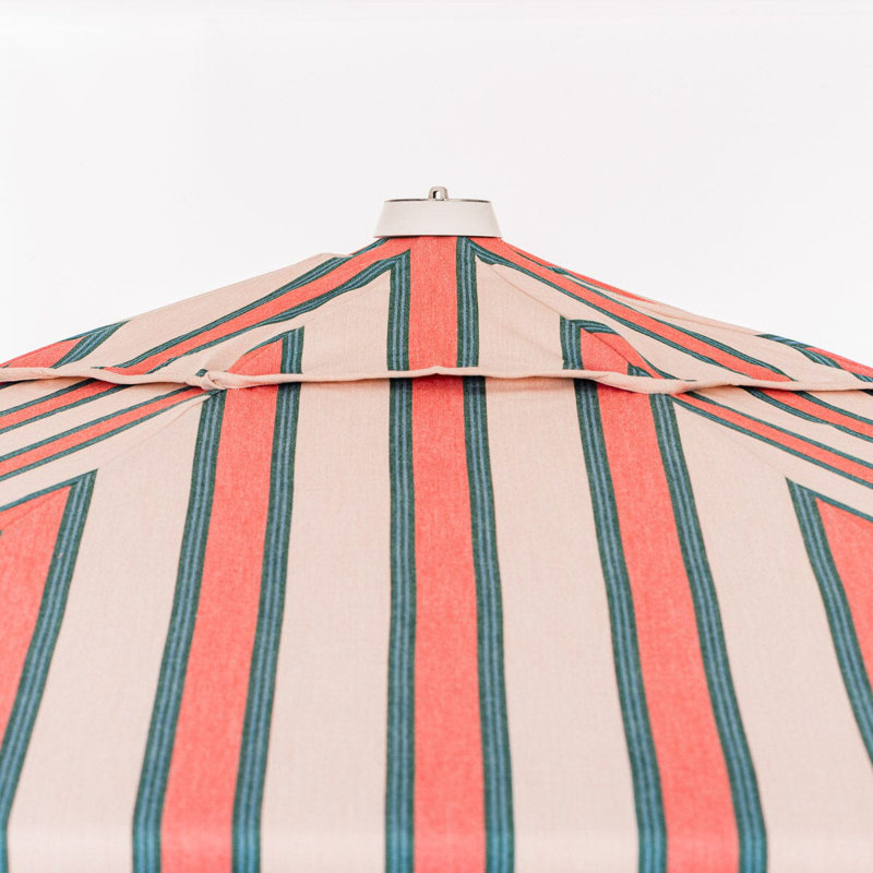 Market 84'' W Umbrella, Pink/Red Striped