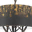 Luminaire suspendu 3 lumières en fer noir antique Korting