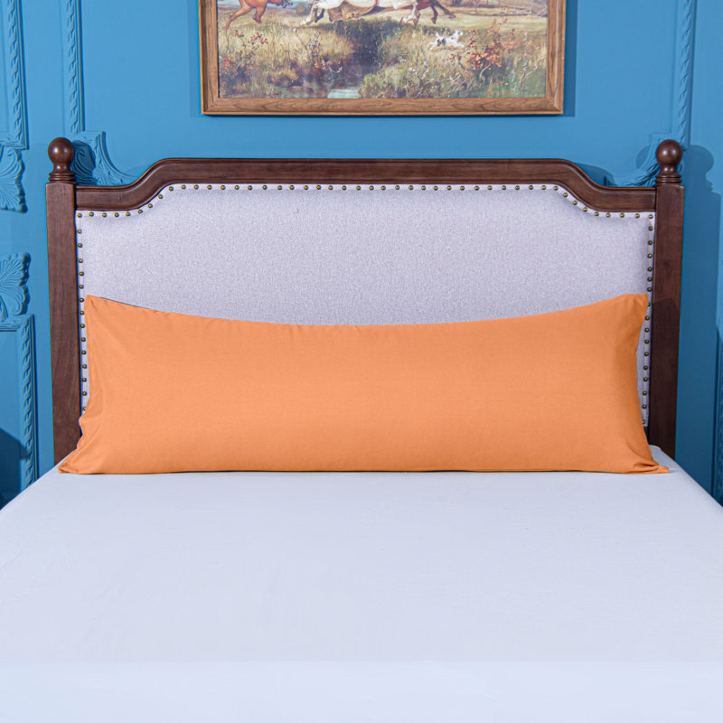Luxe Microfiber Cover Body Pillow, Palm Orange