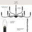 Lustre à 2 niveaux noir mat Ilia-127380291