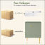 Meuble-lavabo vert 21,6 po, armoire combinée, meuble de rangement pour salle de bain, lavabo simple en céramique, rangement à gauche