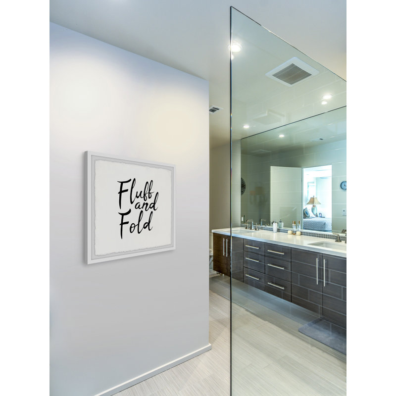Fluff And Fold Laundry Fun - Single Picture Frame Print, 30cm H x 30cm W x 3.81cm D