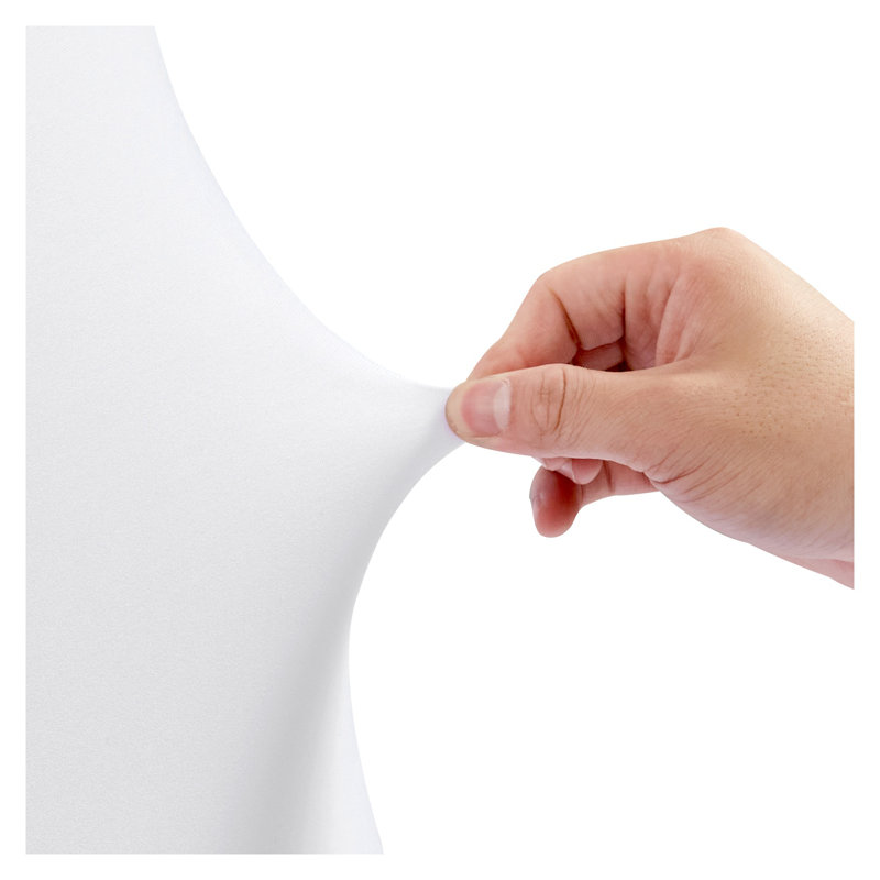 Ensemble de 50 housses de chaise pliantes en spandex extensible blanc universel - Housses élastiques de qualité supérieure pour mariages, banquets et événements