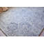 Tapis de couleur bleu en laine touffeté à la main accent Bonin