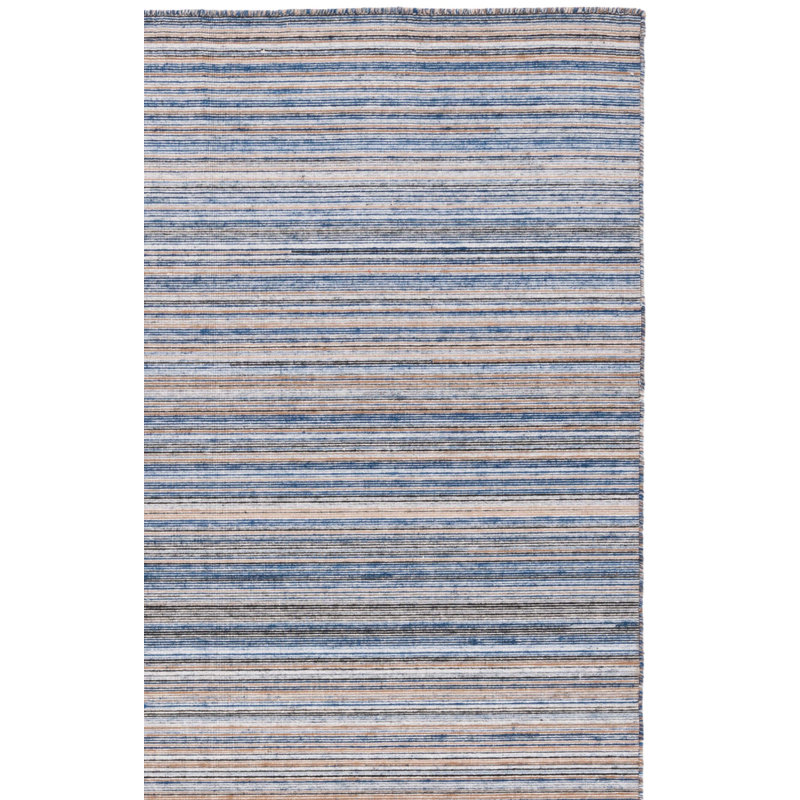 Tapis à rayures performance tissé à plat Abdirahmaan, Rectangle 3 pi x 5 pi