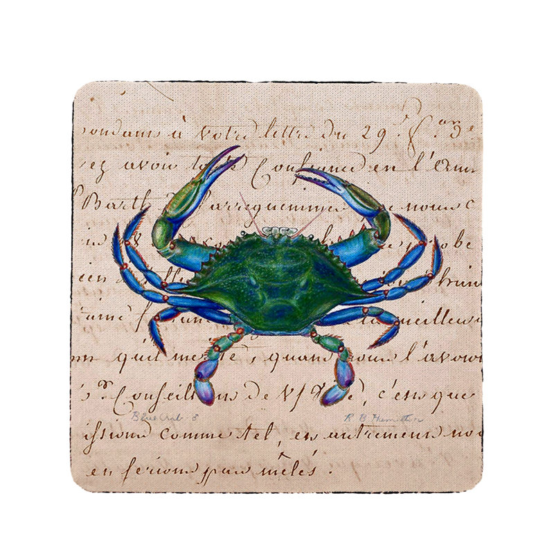 Sous-verre crabe script Molly