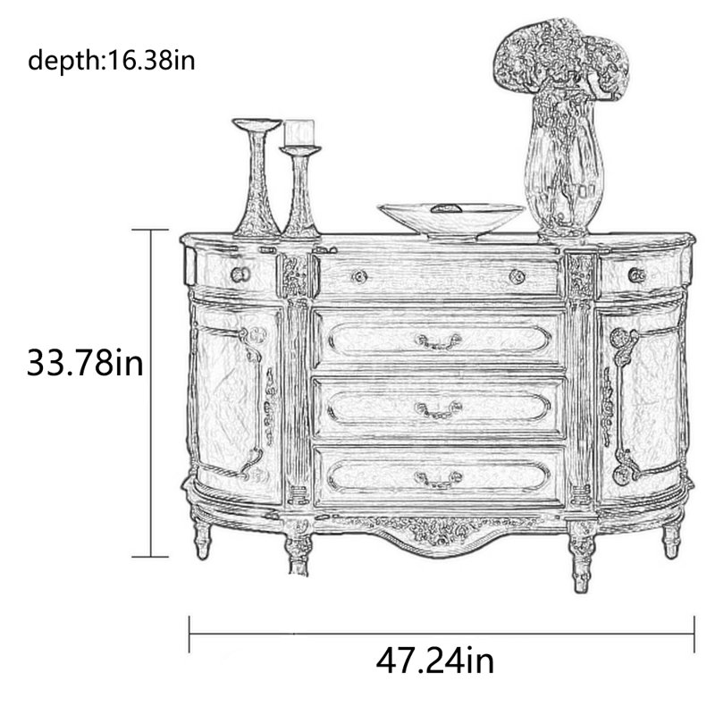 Abigai 47.24'' Sideboard
