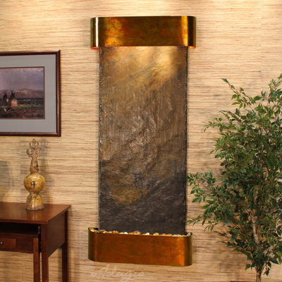Inspiration Falls Natural Stone Fountain with Light