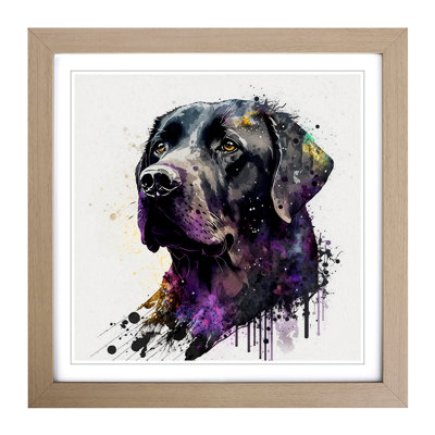 Labrador Retriever Splatter - Framed Print