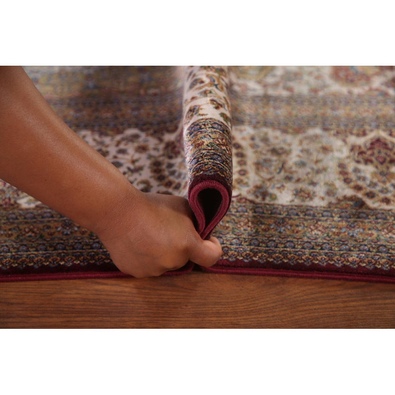 Tapis traditionnel rouge bourgogne 6 x 10