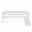 Lit plateforme simple à profil bas avec lit simple en mélange de bois blanc classique XL pour l'organisation de petites chambres à coucher