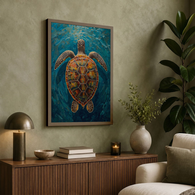 Print, 30x20 - 76.2 x 50.8 cm, Teal Border