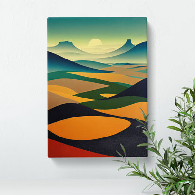 Abstract Landscape Meadow No.1 - Wrapped Canvas Print