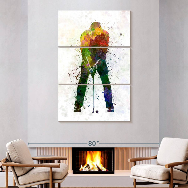 Sireci Golfer Putting Silhouette, 74" H x 48" W