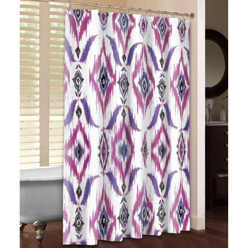 Rideau de douche mauve Ikat
