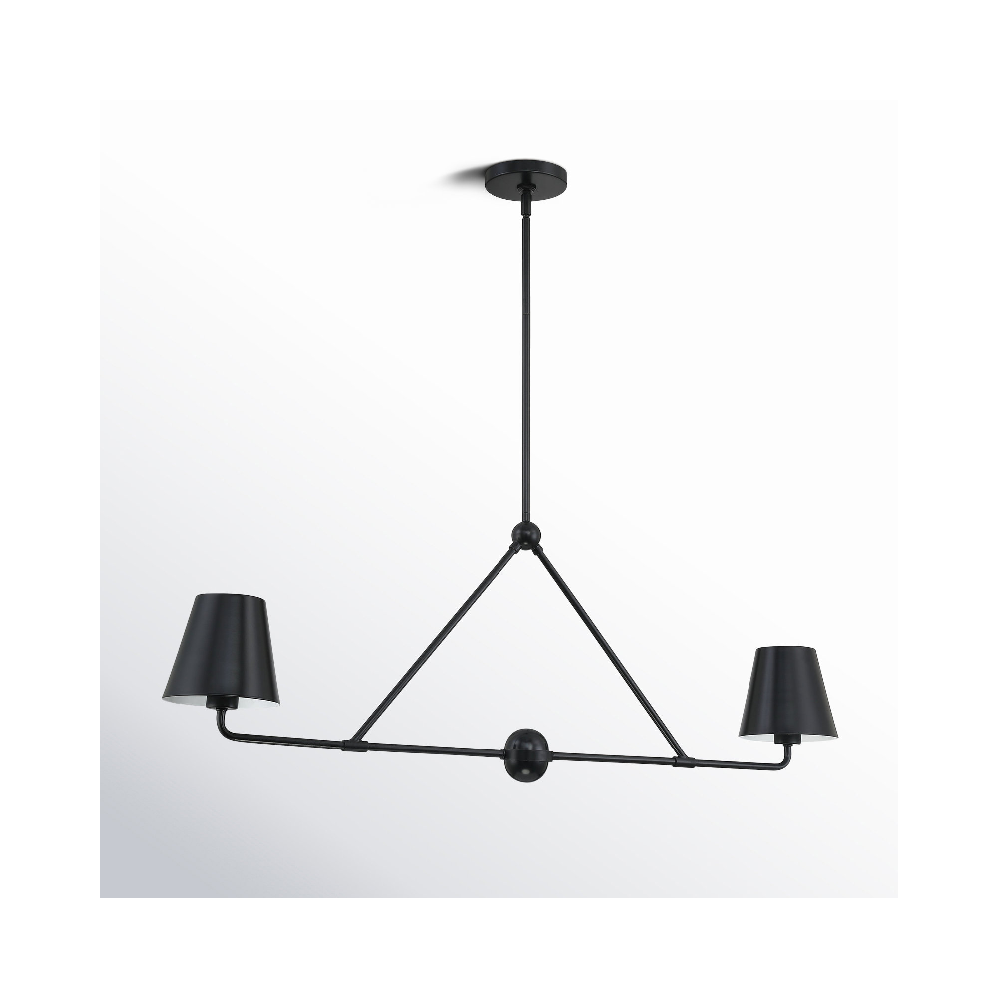 Kinston 2 - Light Metal Dimmable Linear Chandelier, Black