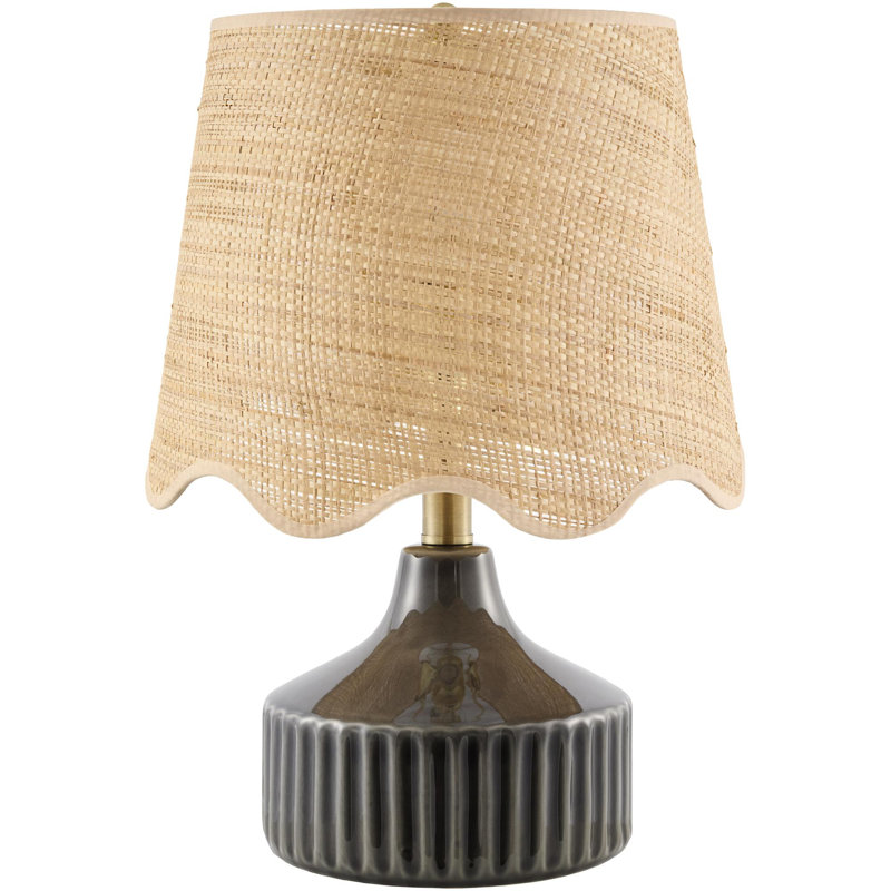 Lampe de table Branagh, Scalloped, Beige