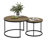Nesting Coffee Table 2 Pieces, 27.6Inch Round Industrial Wood Style With Solid Metal Base For Living Room Bedroom Lawn (Brown Tables 2Pcs, Look Steady Frame Yard-1792918131