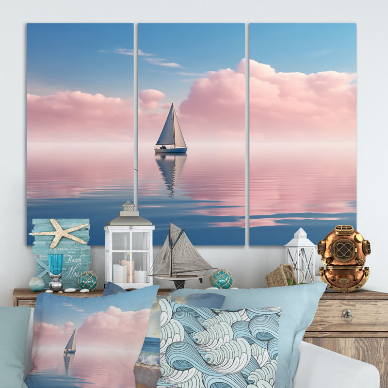 Allysah - Bateau, reproduction d'art sur toile, H 28 po x l 36 po x P 1 po
