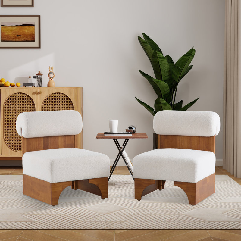 Méridienne Modern Boucle (ensemble de 2), Beige Boucle