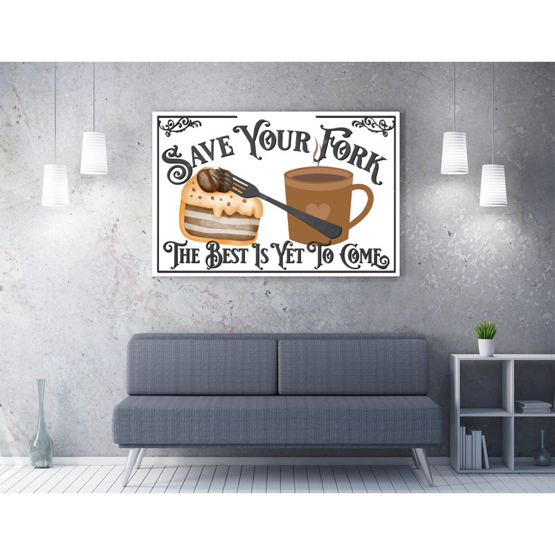 Save your Fork Landscape Canvas Wall Art Picture Print, 81.28cm H x 119.38cm W