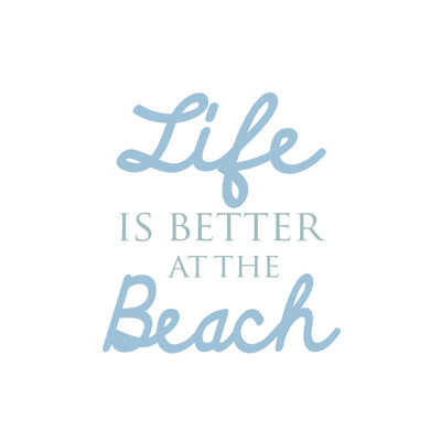 Life Better At Beach - Wrapped Canvas Print