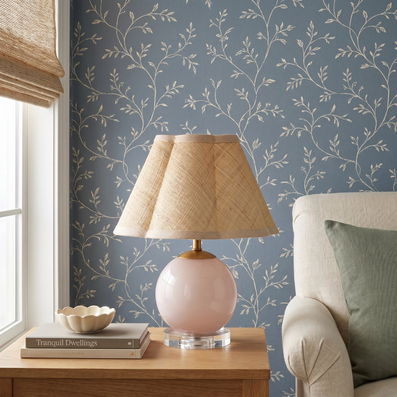 Connor Glass Table Lamp, Pink