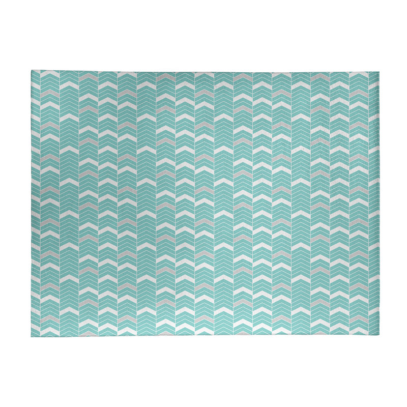 Tapis gris foncé/gris à chevrons, Rectangle 5 pi x 7 pi