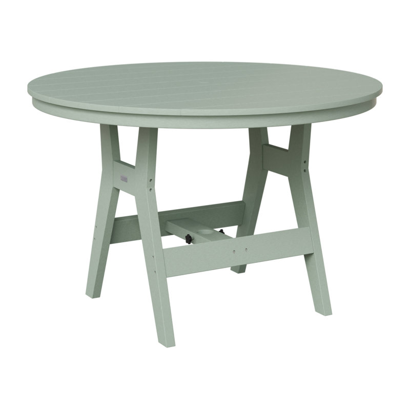 Berlin Gardens Harbor Round Dining Table, Seafoam, 38.87" H x 48" W x 48" D