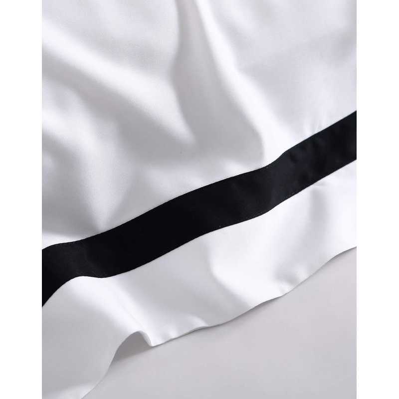 Frame Pillow Case, King / Cal King Pillowcases, White/Black