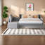 Lit grand format avec canapé, MDF en bois