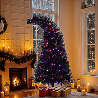 Arbre de Noël artificiel incurvé pré-éclairé