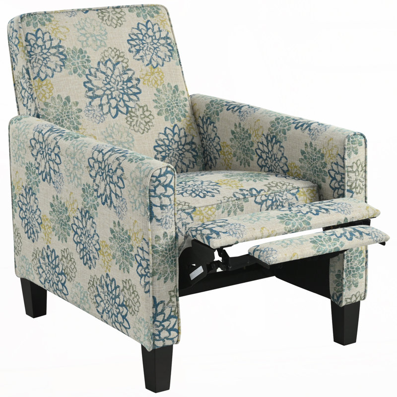 Fauteuil inclinable 27,5 po, Motif floral bleu